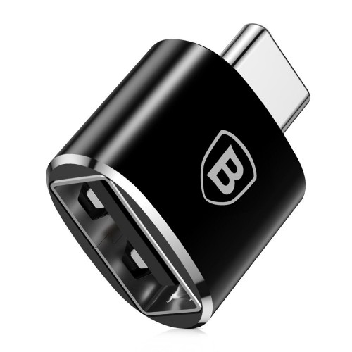  Adapteris Baseus USB-A to Type-C OTG black CATOTG-01 